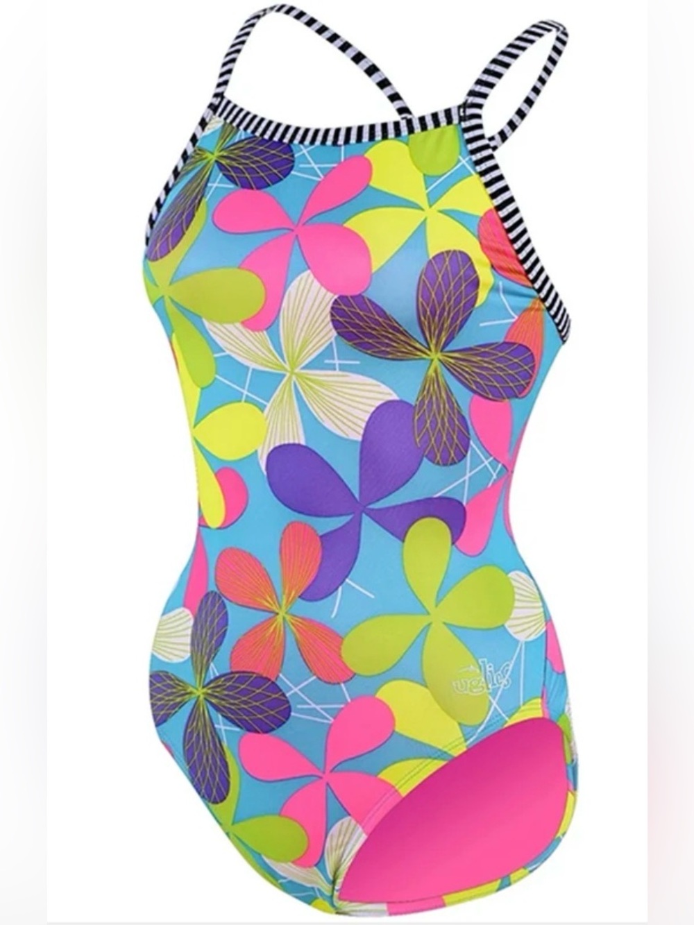 Dolfin Uglies - Pippi V-2 Back One Piece Swimsuit Size 36